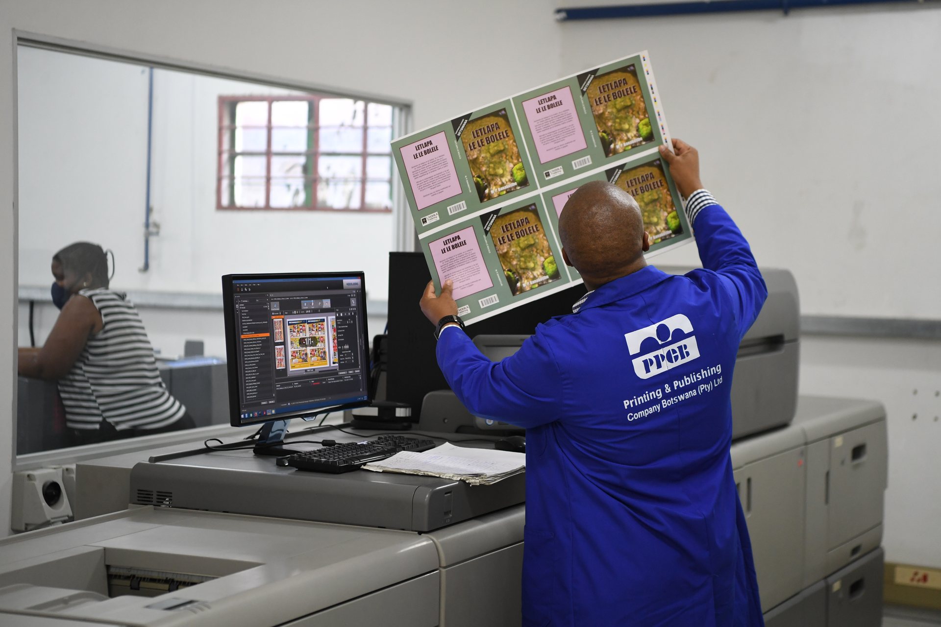 Operator at the digital press console
