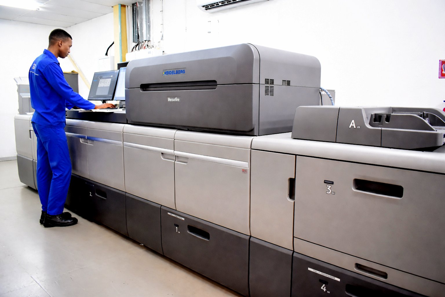 Digital print output being checked