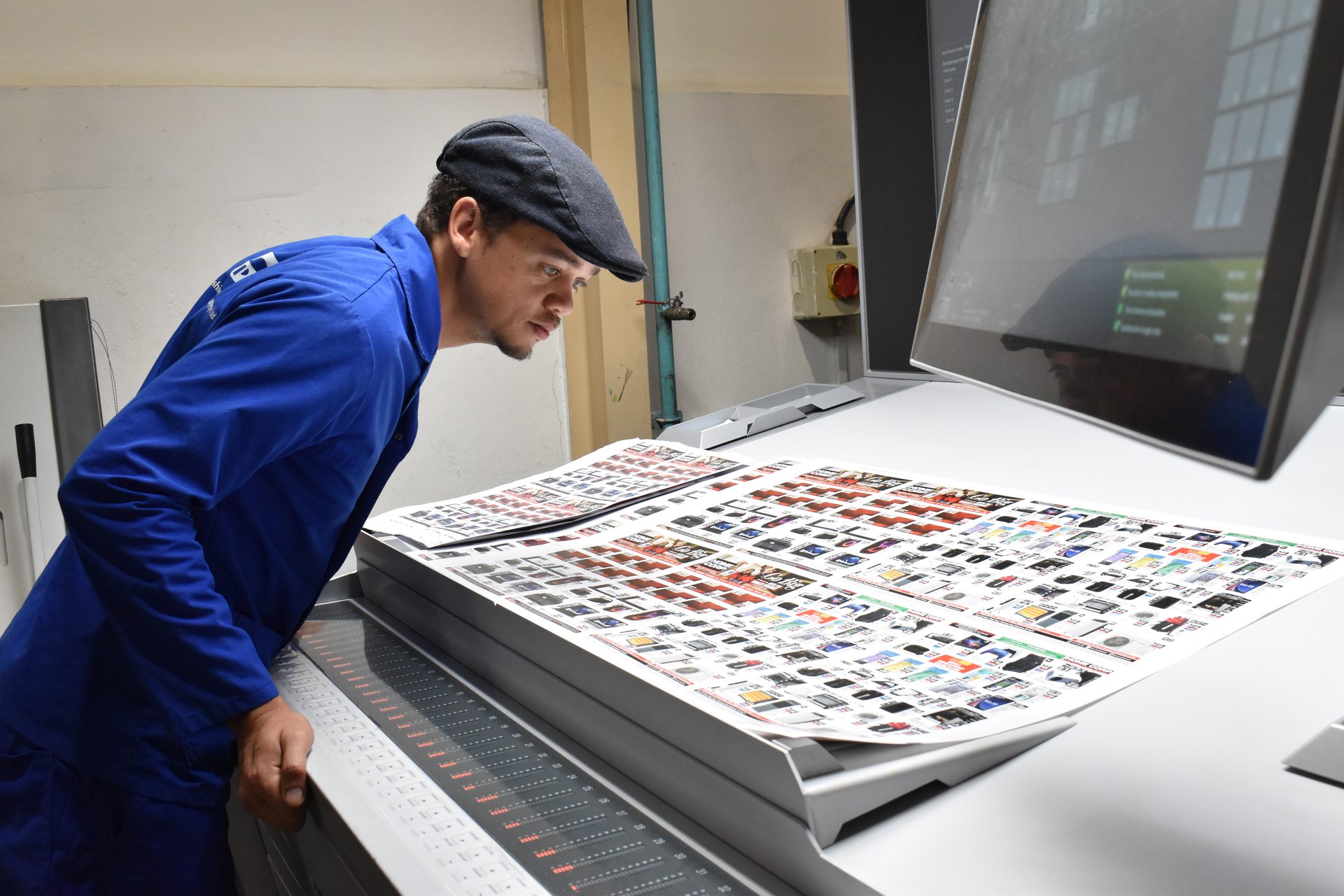 Checking an imposed sheet before plating