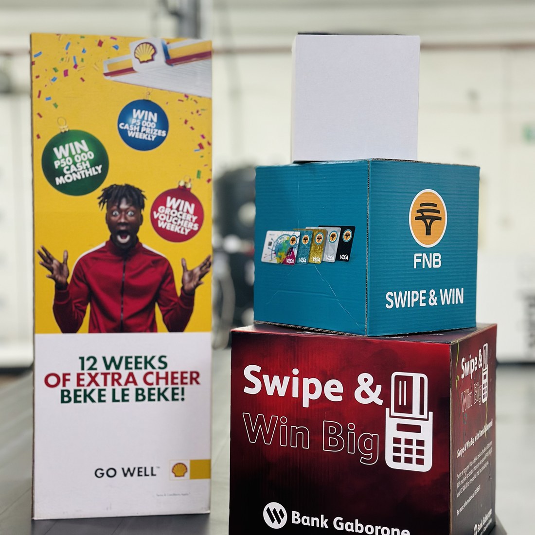 Wrapped promotional sale banners