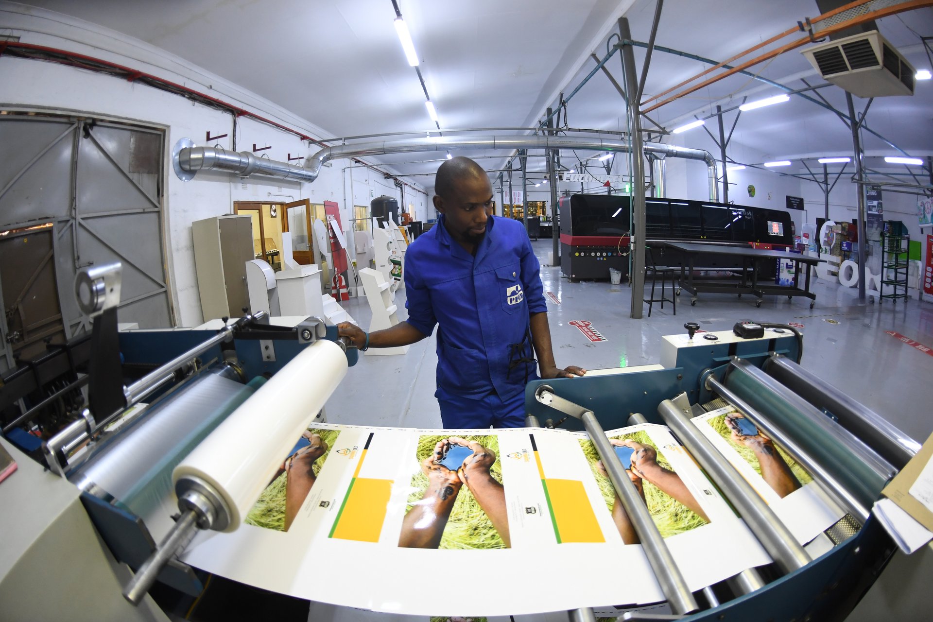 Finishing line applying the final touches to a print run